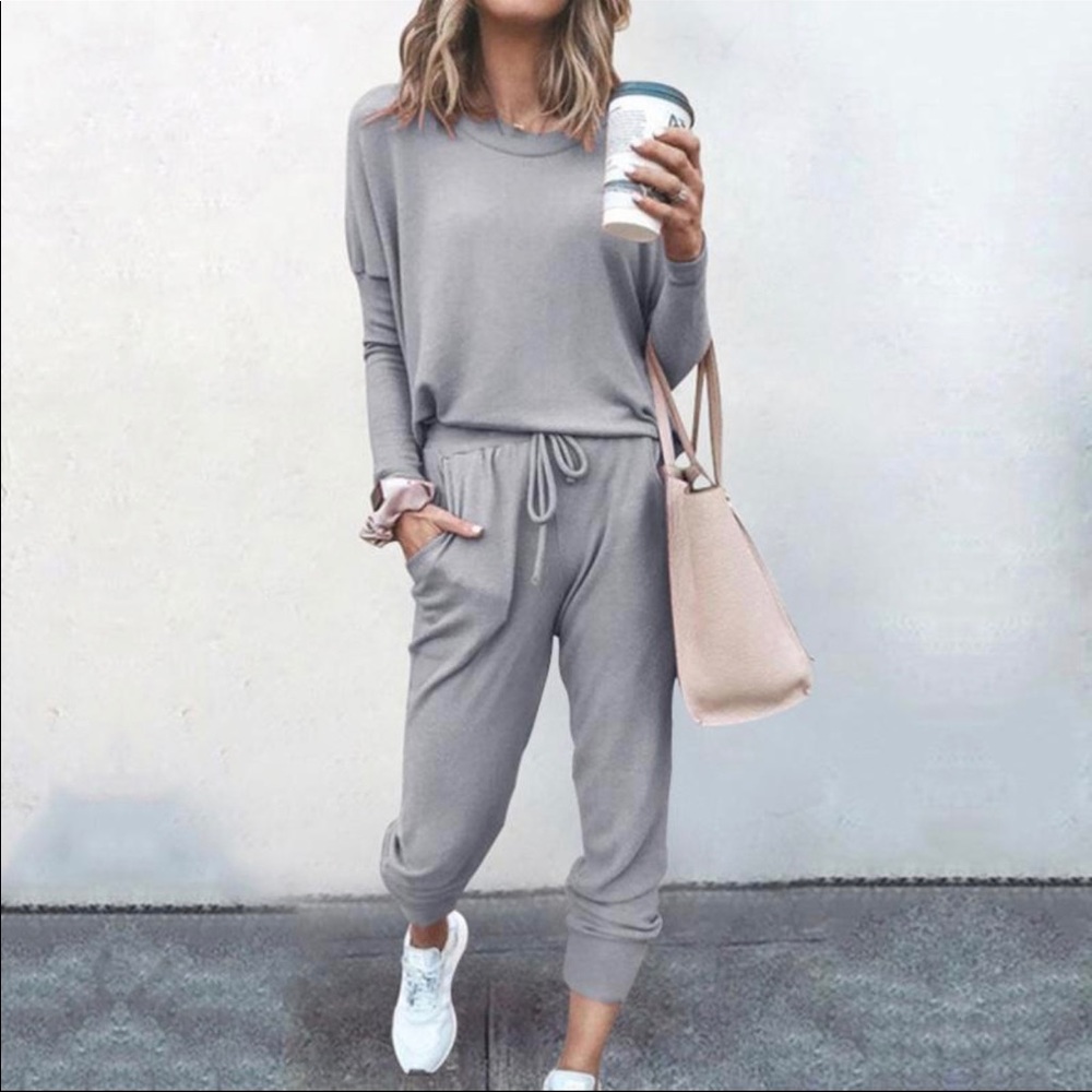 ✨LAST ONES✨Comfy Cozy 2 piece cotton jogger set - Picture 2 of 4